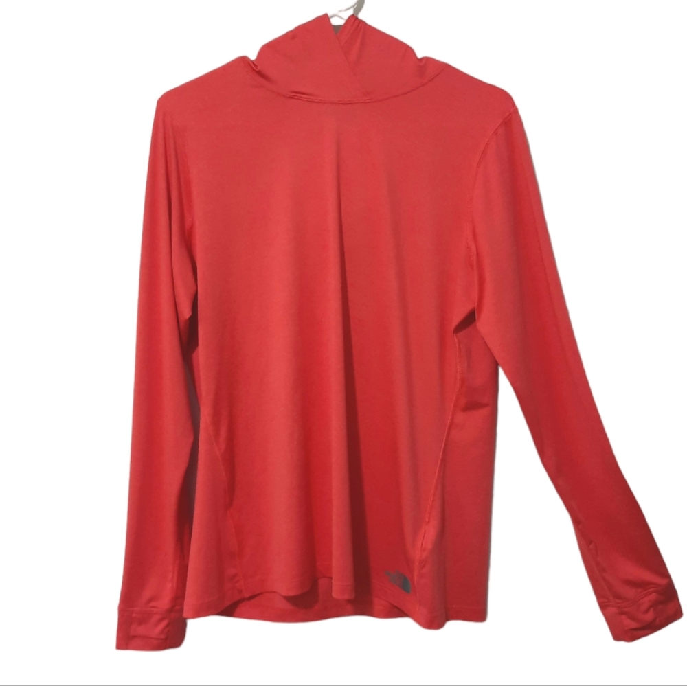 The North Face Lightweight Hooded Top Orange Long Sleeve Womens Size Large